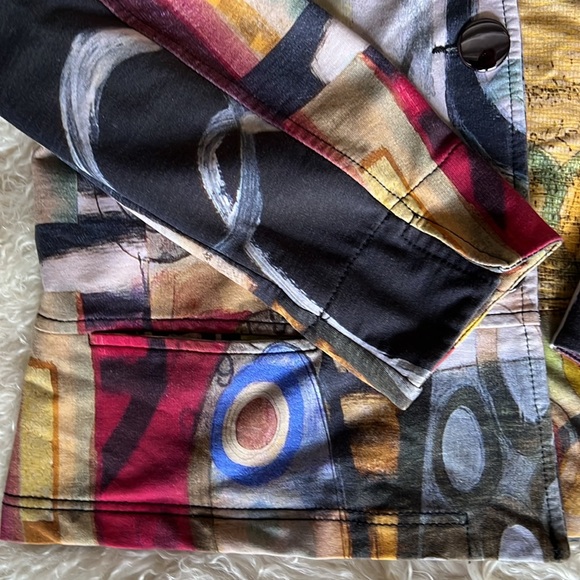 Colorful Abstract Women's Jacket - Picture 2 of 11